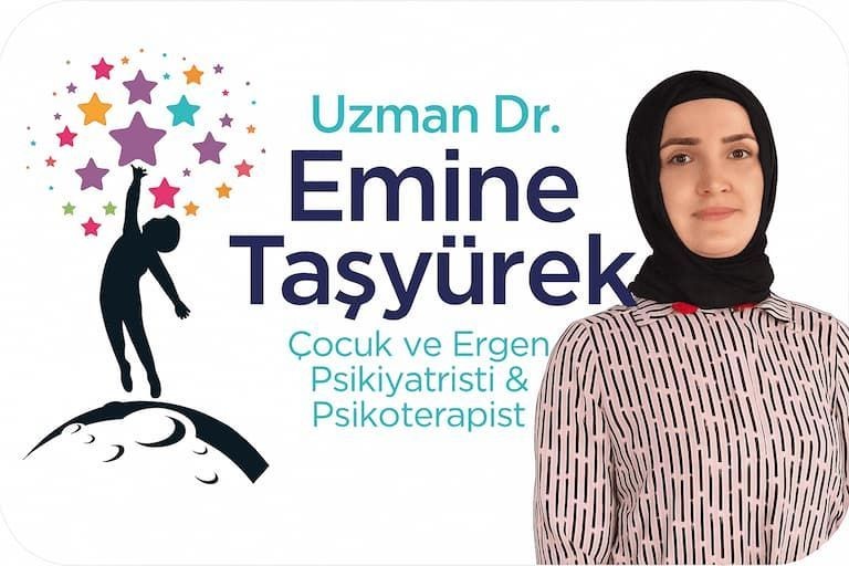 Çocuk ve Ergen Psikiyatri Ankara Uzm. Dr. Emine Taşyürek'in profesyonel fotoğrafı ve uzmanlık sertifikaları.